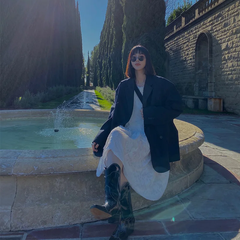 

Formal Women Blazer Blazers 2021 Harajuku Lady Suit Pockets Preppy style Jackets Coat Slim Femme INS Jackets