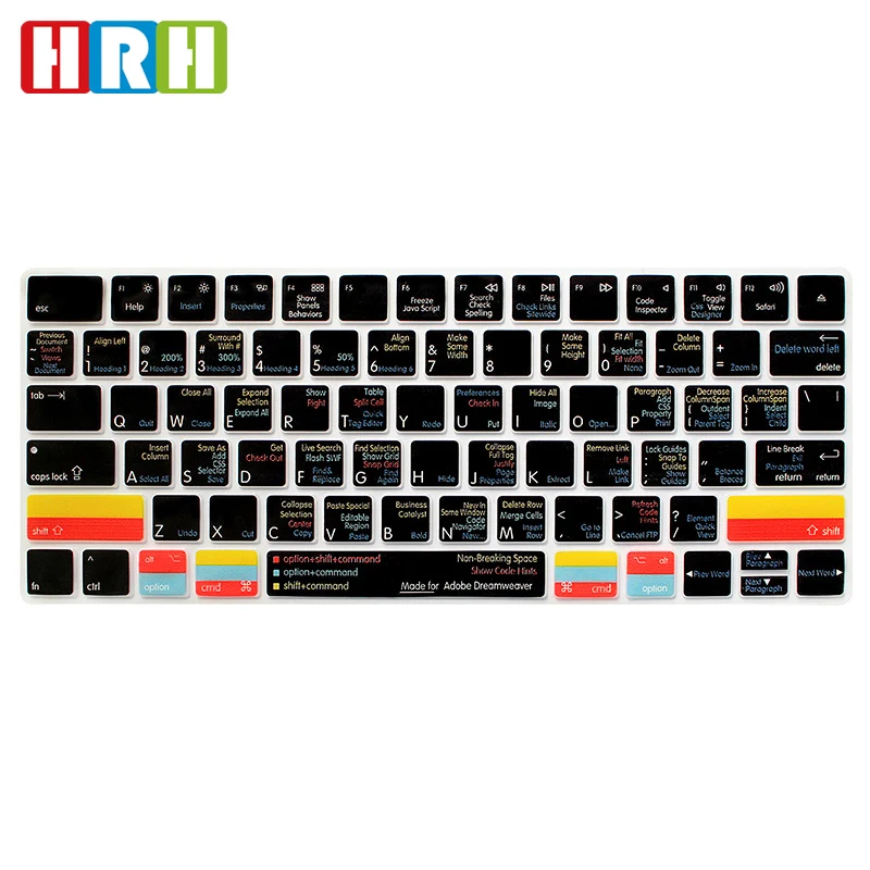 Силиконовые накладки на клавиатуру HRH Adobe Dreamweaver защитная пленка для Apple Magic MLA22B/A US