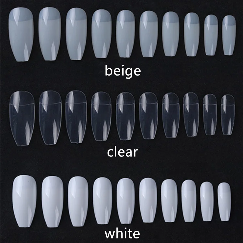 Профессиональные акриловые накладные ногти для балерины 500 шт. французского