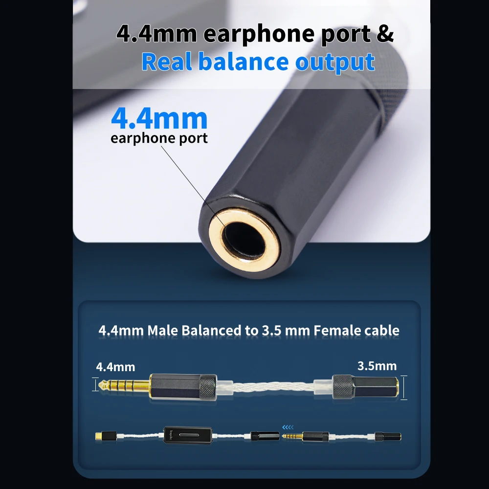 Headphone Amplifier TempoTec Sonata E44 Dual CS43131 USB Type C To 4.4MM Balance DAC&ampAMP DSD256(Native) For Android Phone&ampPC MAC |