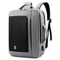 mens backpack casual business usb charge computer laptop backpacks large capacity anti theft waterproof schoolbag bag for male