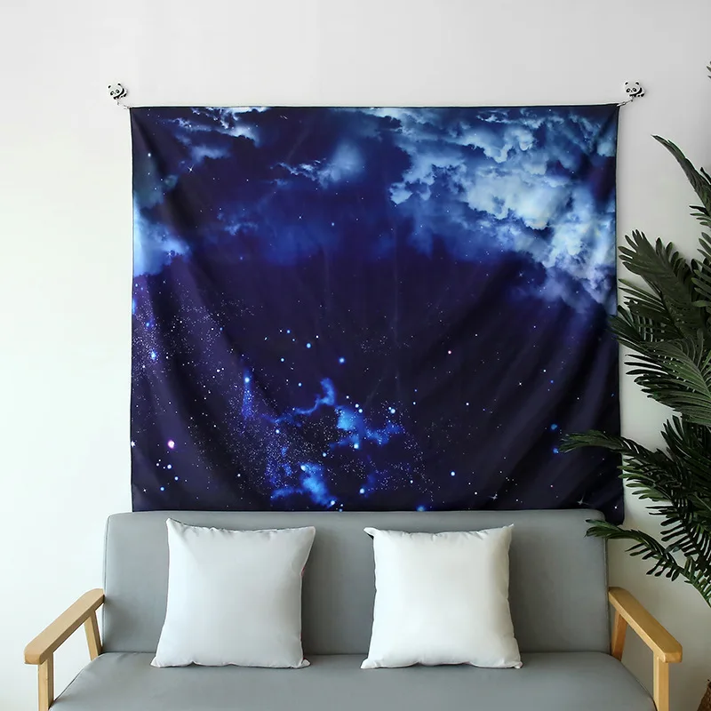 3D Печатный гобелен звездное небо тропические растения настенный дом домашний