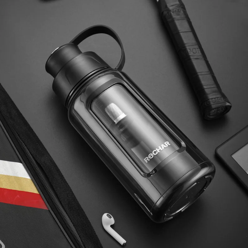 Стеклянная Спортивная бутылка для воды 1000 мл устойчивый бизнес чай