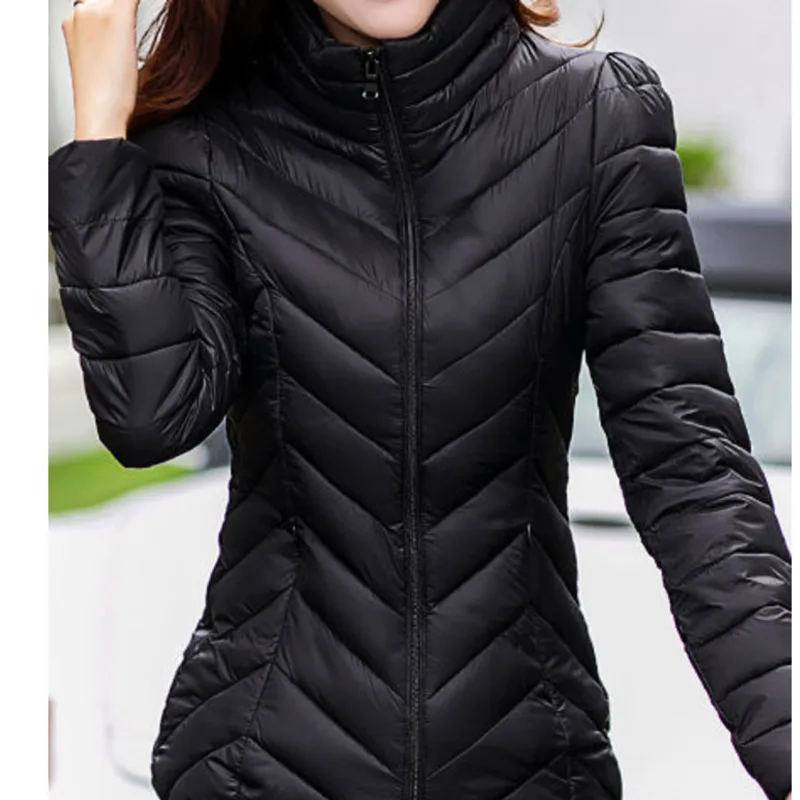 

Куртка женская зимняя, теплая, с длинным рукавом, на молнии, 2021