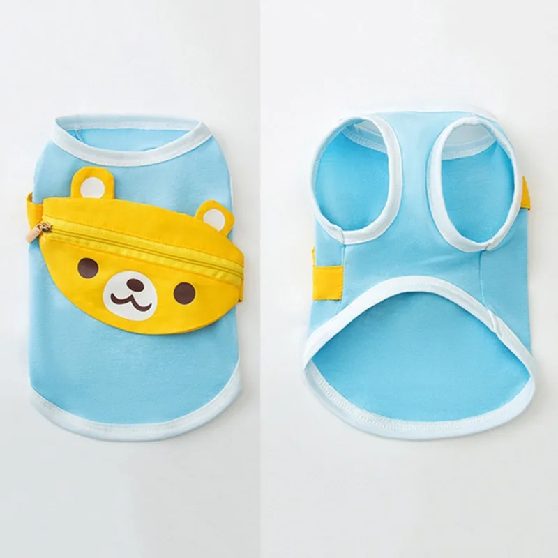 

Spring Summer Dogs Vest Pet Cartoon Sleeveless Clothes For Small Medium Dogs Shirt Pet Accessories Casual Cool Costume