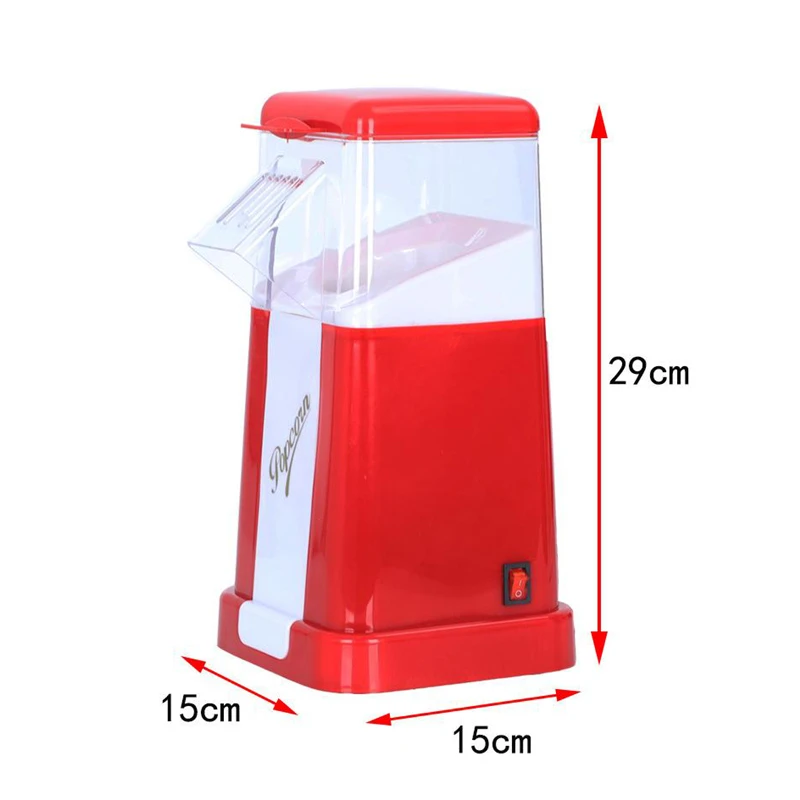 

110V/220V Electric Hot Air Popcorn Machine With Top Cover Household Popcorn Maker Machine Corn Popper For Home Party