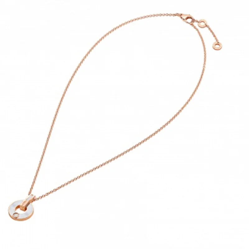 

2021 Popular High-quality TIF 925 1:1 Round Sparkling Mother-of-pearl White Necklace Luxury Jewelry Fashion Brand Couple women