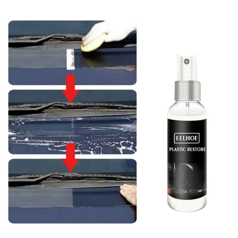 

30ml Car Plastic Wax Restorative Agent Car Plastic Parts Retouching Agent Repair Interior Retouching Wax Car Panel Plastic Care