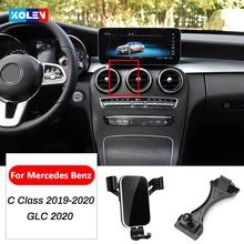 Car Mobile Phone Holder For Mercedes Benz C Class GLC W205 X253 GPS Air Outlet Vent Mount Gravity Bracket Stand Auto Accessories