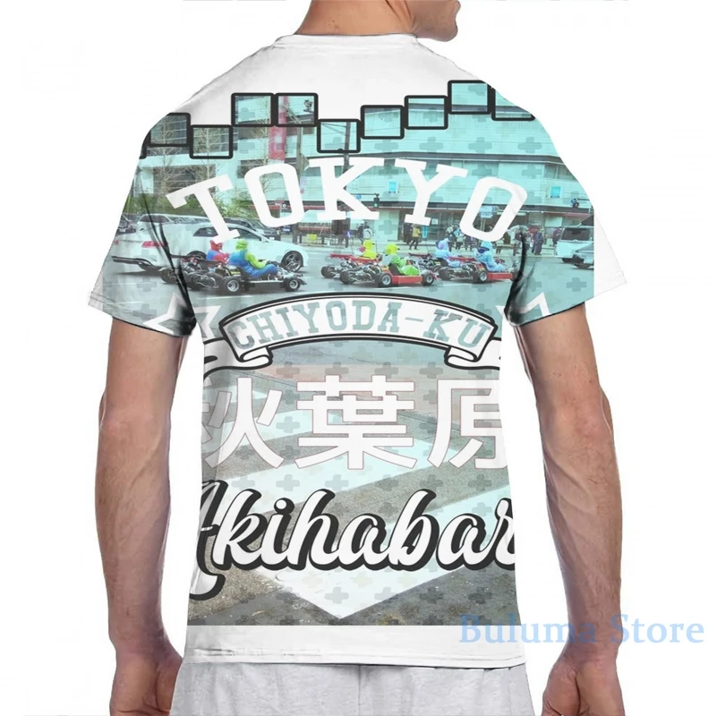Футболка унисекс с рисунком Акихабара карт в Токио надписью Марио | Мужская