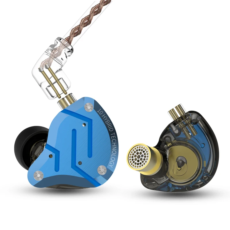 KZ ZS10 Pro наушники с шумоподавлением 4BA+ 1DD Hybrid 10 единиц драйвера HIFI бас наушники в ухо монитор наушники металлическая гарнитура
