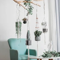 100 cotton macrame plant hanging baskets handmade flowerpot succulents plant holder garden large flower pot hangers decoration