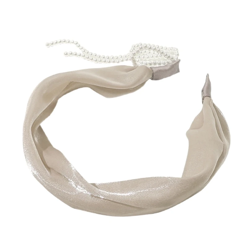 Элегантная тиара принцессы с жемчужинами и бахромой плиссированная повязка на