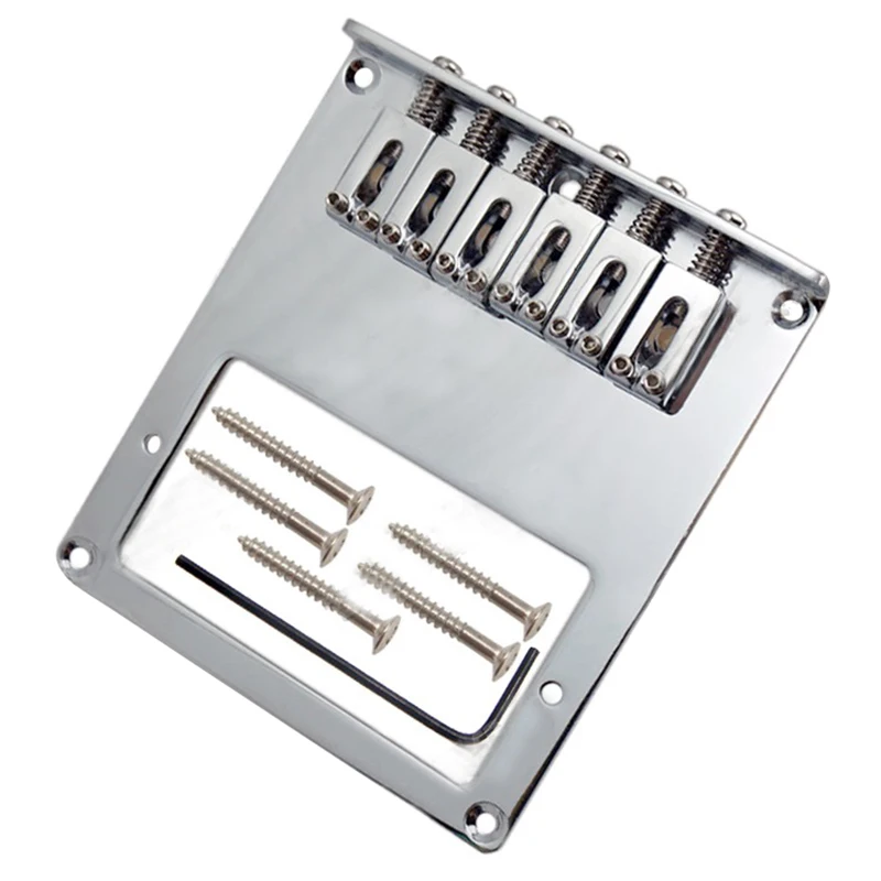 1 упаковка квадратный 6 Седло мост цинковый сплав для Tele Humbucker Замена|Детали и