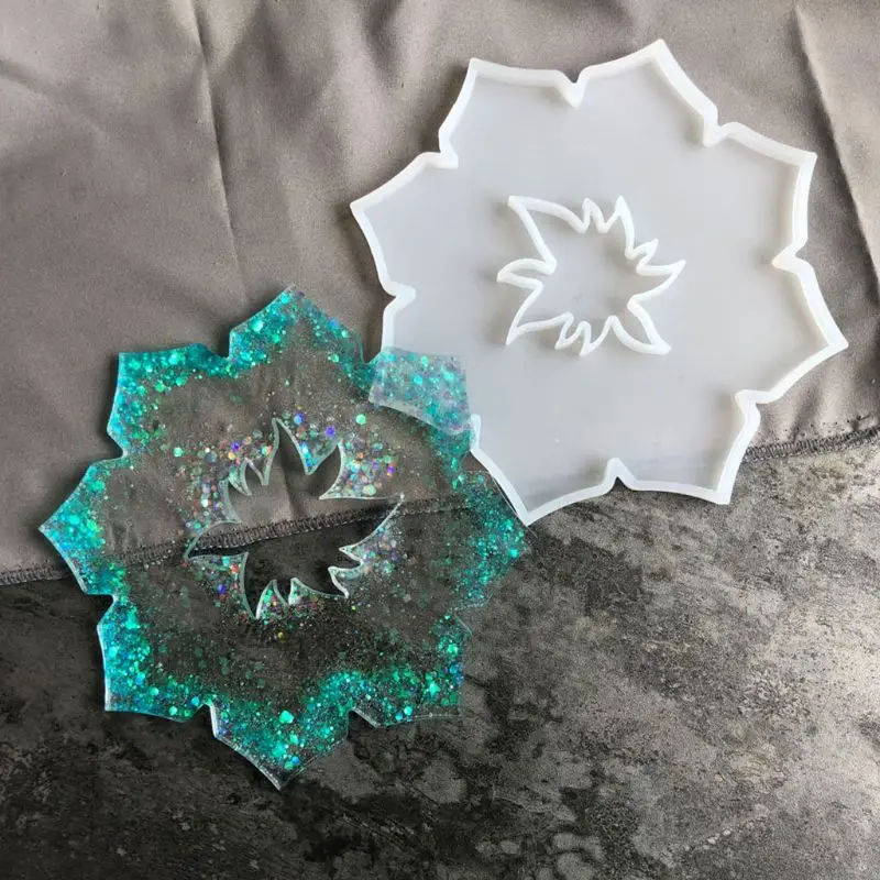 

Flower Coaster Casting Silicone Mould Resin Crystal Epoxy Mold Irregular DIY Crafts Tray Fruit Plate Decoration Making Tools