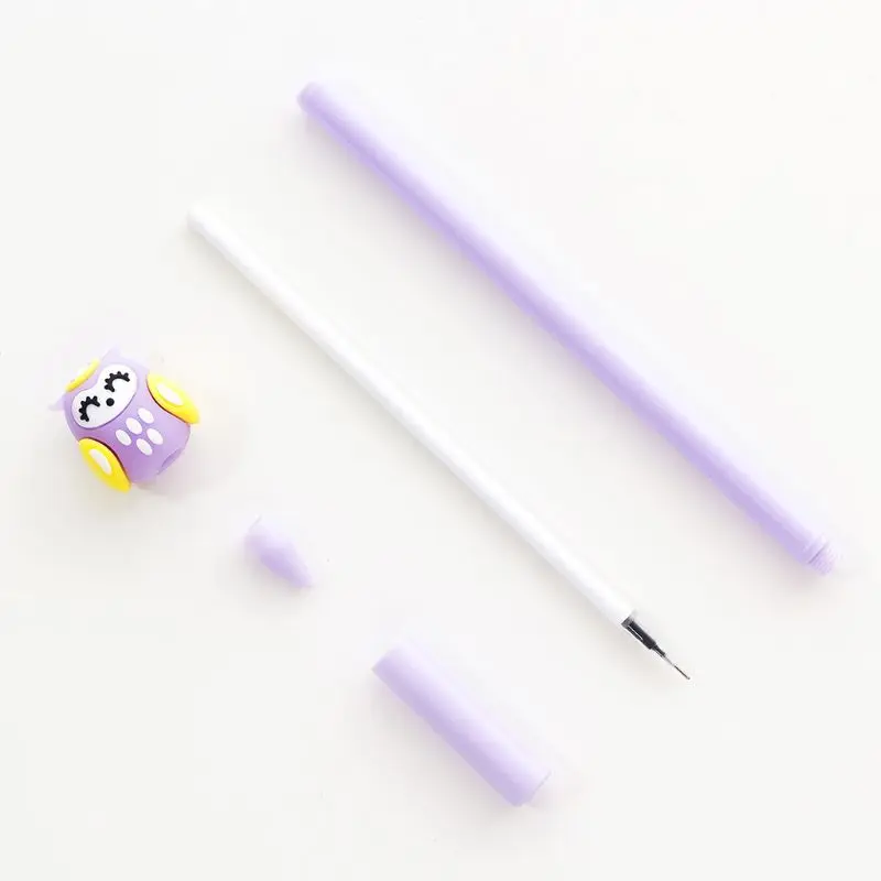 

4pcs 0.5mm Kawaii Owl Gel Pen Neutral Pens Stationery Student Writing Tool School Office Supplies Novelty Kids Gift