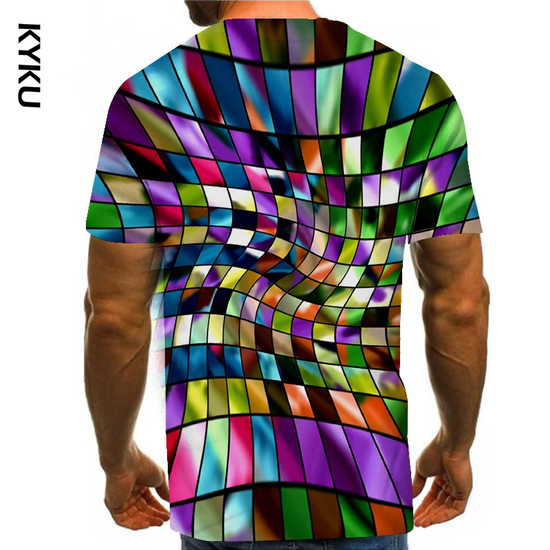 

KYKU 3D Vertigo Hypnotic T Shirt Men Women Funny T Shirts Hipster Short Sleeve Tee Shirt Homme Harajuku Streetwear Tshirt Men