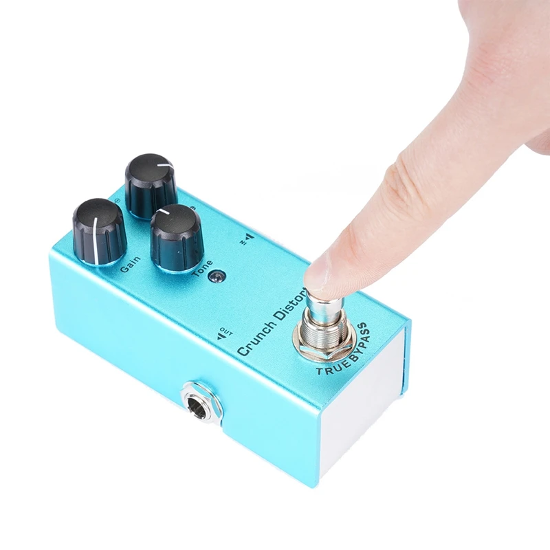 Педаль для гитарных эффектов Crunch distration с усилением/уровнем/регулятором тона