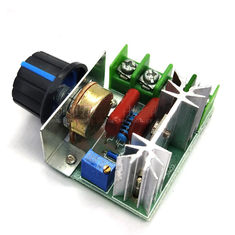 SCR Voltage Regulator Motor Dimmers Controller 50-220V AC 2000W Electrical Knob Switch Speed Control Tool For Thermostat | Обустройство