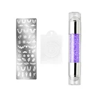 3 шт. набор скребок для ногтей двойная головка силиконовый белый прозрачный желе штамп карандаш для нанесения страз форма для маникюра дизайн ногтей шаблон