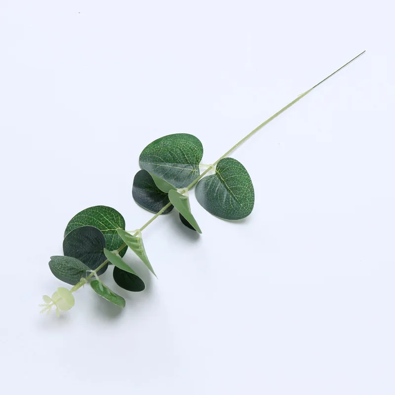 Зеленые искусственные листья большие эвкалипта настенный материал Декоративные