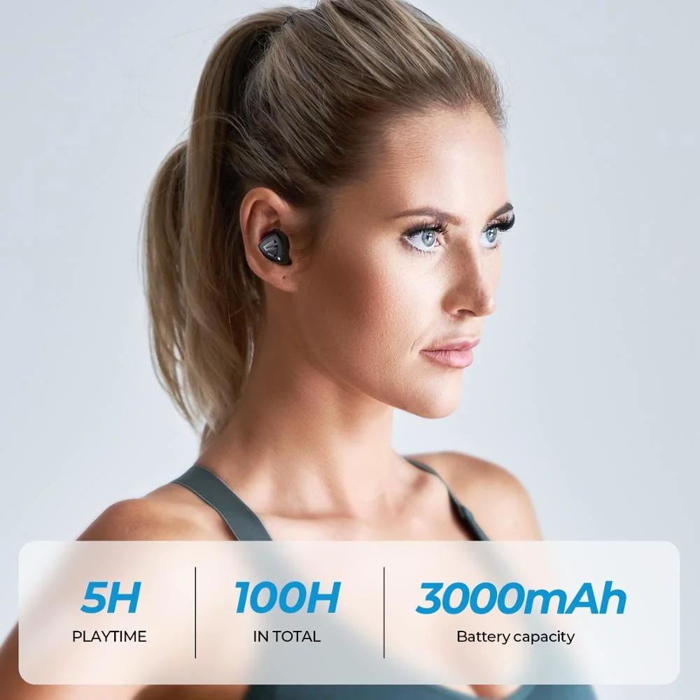 저렴한 SoundPEATS Trueshift 2 진정한 무선 이어폰 인 이어 터치 컨트롤 블루투스 이어 버드 IPX7 방수 스테레오 스포츠 이어폰