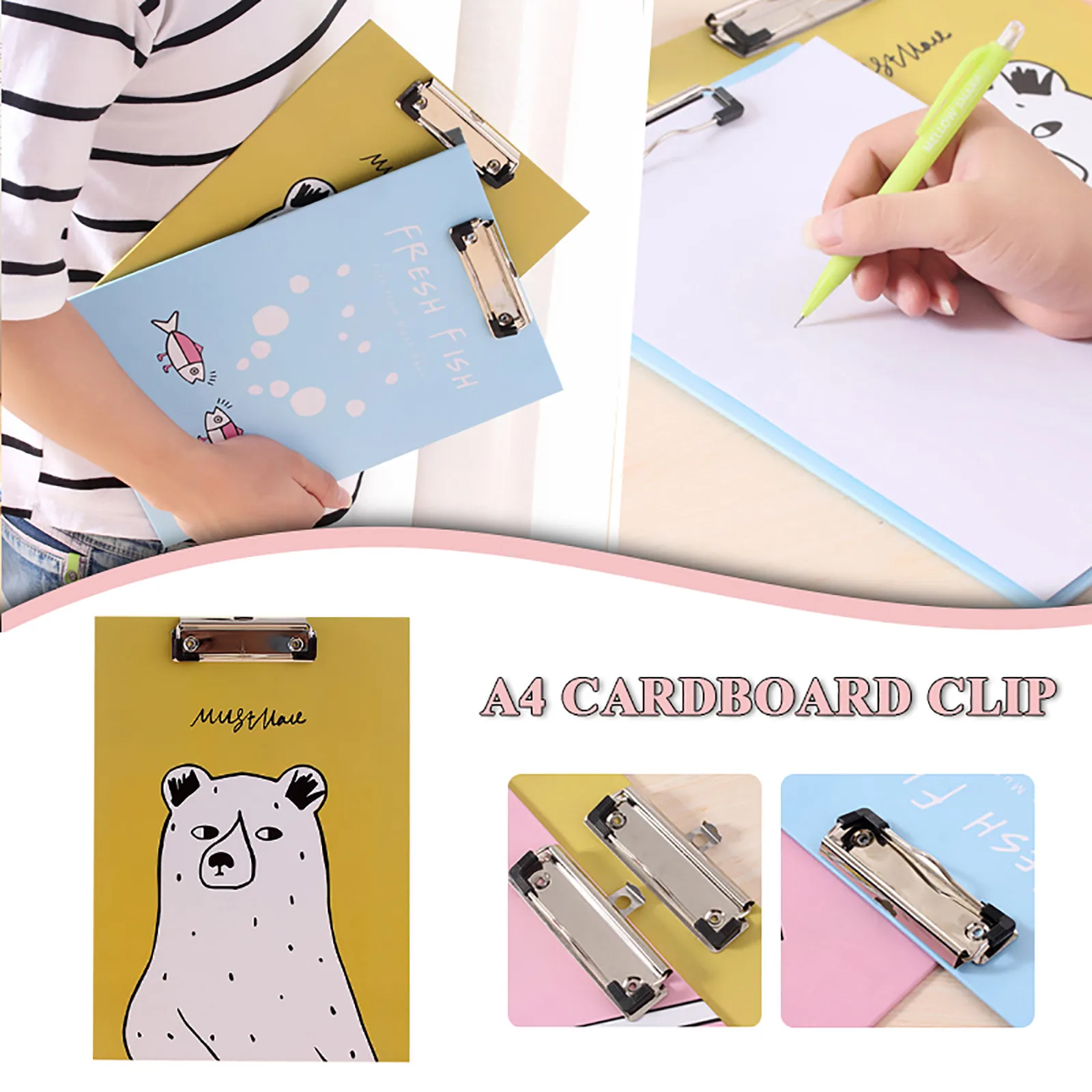 

A4 Folder Board Test Paper Clip Student Office Supplies Mat Writing Board Folder