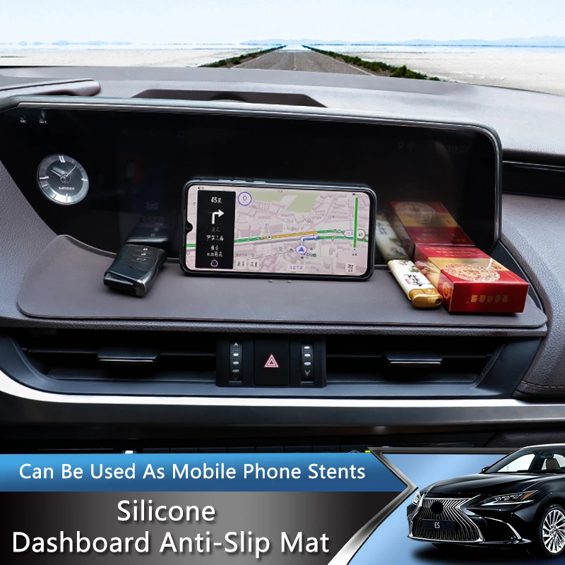 

QHCP Car Dashboard Phone Mat Holder Anti-slip Silicone Non-slip Sticky Pad Fits For Lexus ES 2018-2021 NX 2015-2021 UX 2019-2021