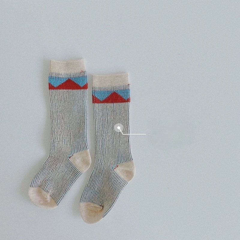 

Kids Socks Baby Knee High Socks Cotton Strip Candy Color Children Toddler Double Needle Short Socks for Baby Boys Girls 1-7Year