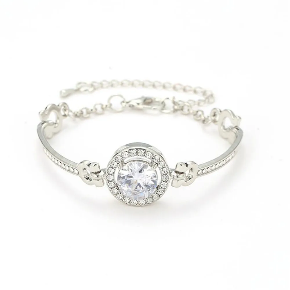 

New product fresh ins net red ladies wild bracelet simple temperament noble shiny zircon bracelet jewelry gift wholesale