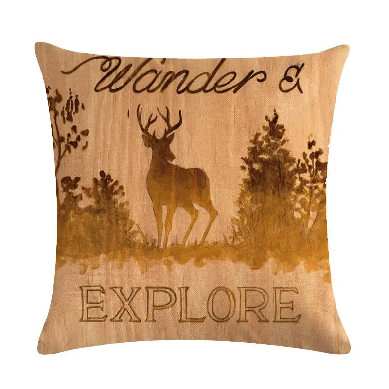 45x45 см винтажный коричневый Чехол для подушки с изображением животных