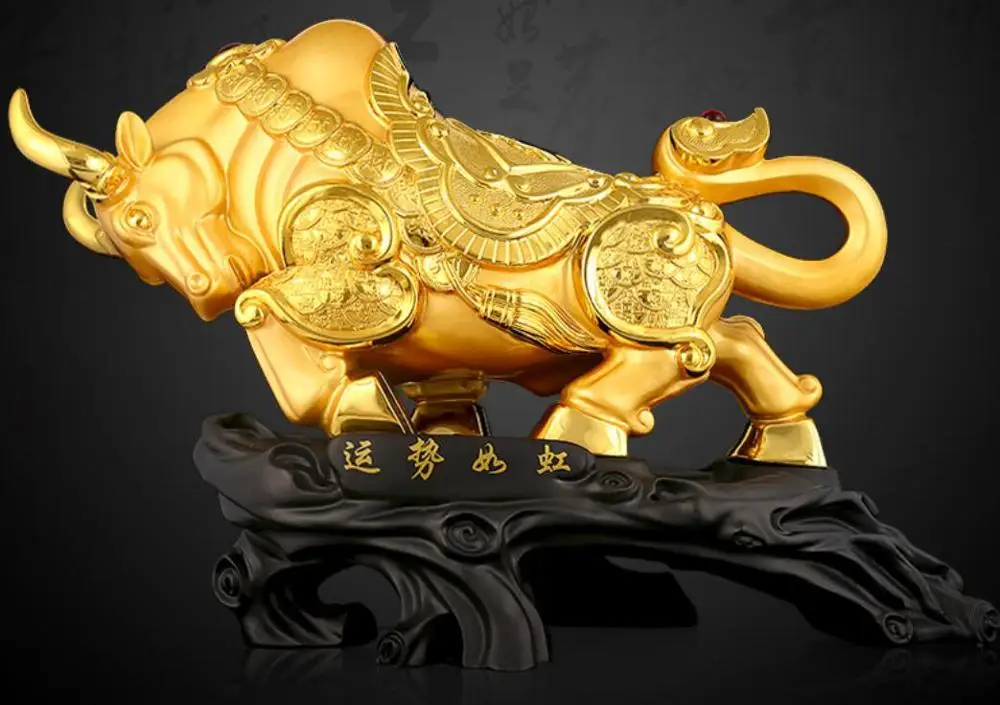 

Fortune Taurus put a zodiac cow office table decoration opening gifts resin handicraft manufacturers wholesale