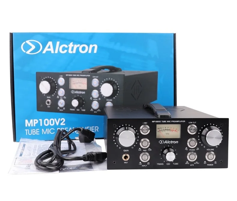 Alctron MP100V2 звукозаписывающий студийный ламповый и fet микрофонный предусилитель с многофункциональными ручками, тщательно усиливает каждый сигнал