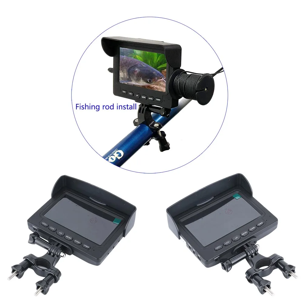 Pаспродажа Эхолот-рыболокатор, камера для подводной рыбалки, монитор 4,3 дюйма, светодиодный одов, ночное видение, 195 градусов, 15 м, 1200TVL