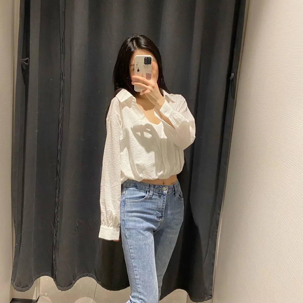 

Korean style elegant square collar slimming top spring new 2021 women's fashion pullover solid color long sleeve shirt