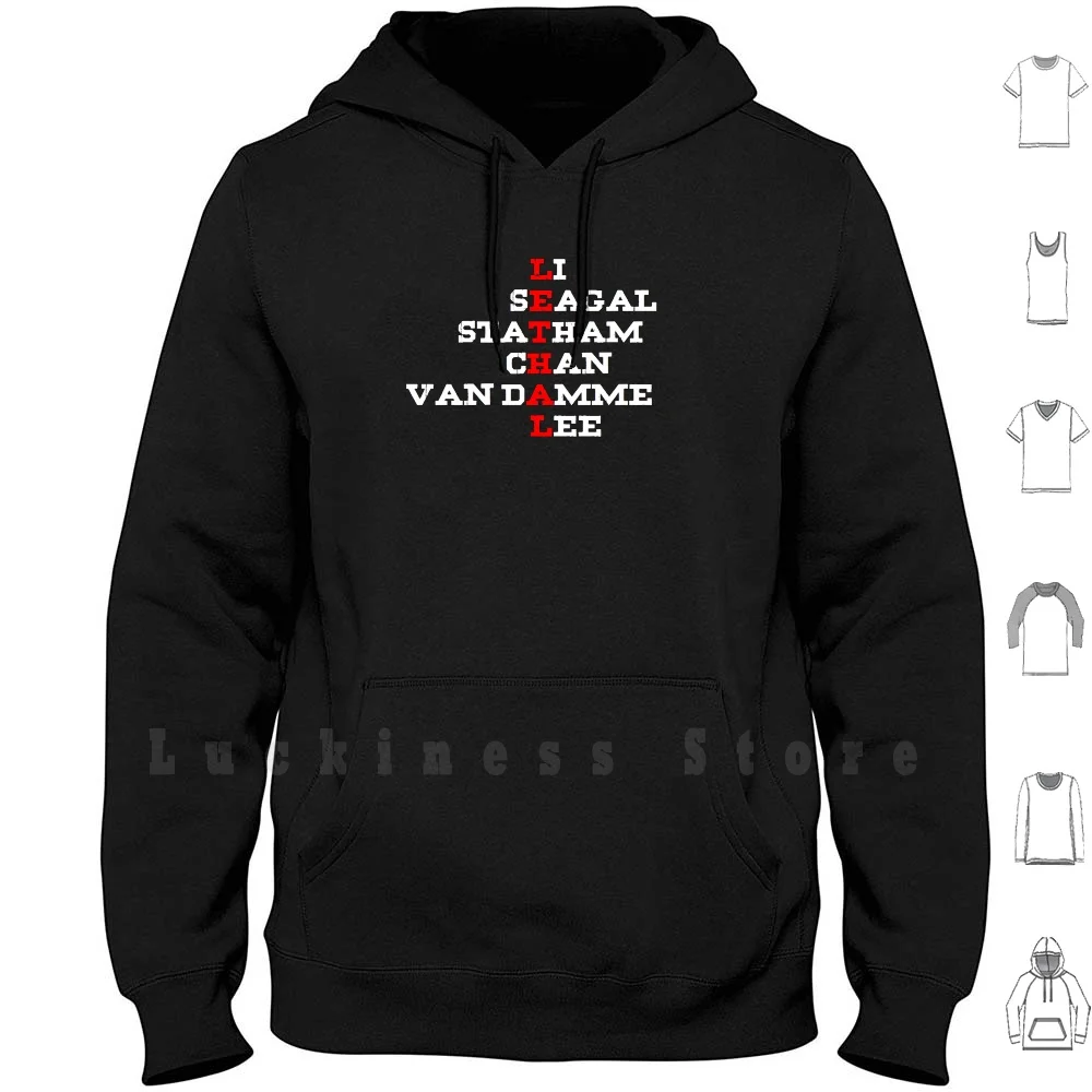 

Lethal Movie Stars - Martial Arts ( White ) hoodies long sleeve Lethal Movie Movie Stars Film Action Martial Arts Karate