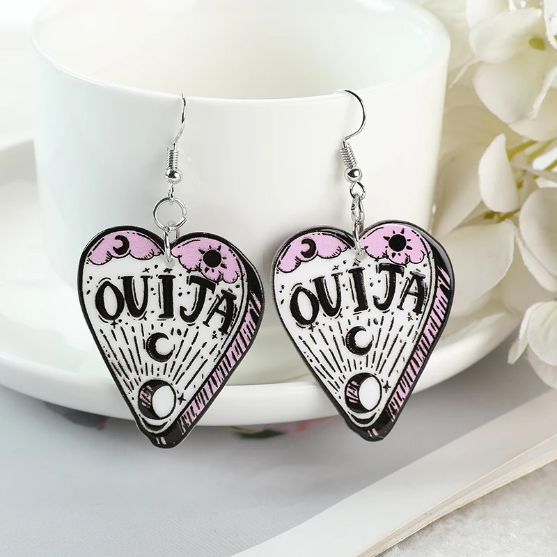 Серьги-подвески для девочек и женщин бижутерия со страшным вызывающим Таро оиджа