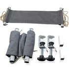 Холст для ног гамак, Регулируемая Мини подставка для ног под стол домашний офис... (черный)