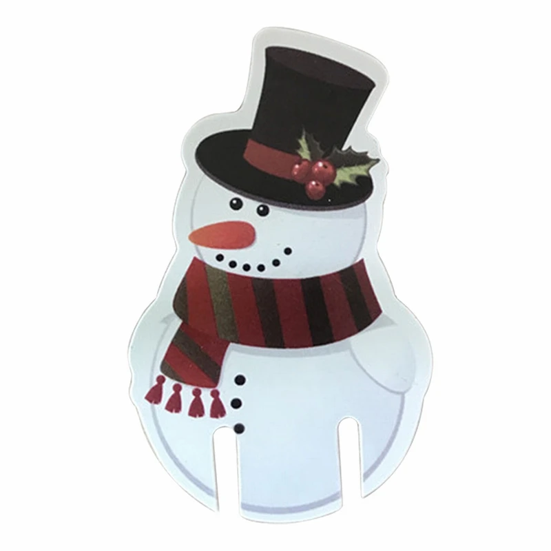 Новинка 10 шт. Новогодняя бумага для бокала вина Рождественская красная шляпа