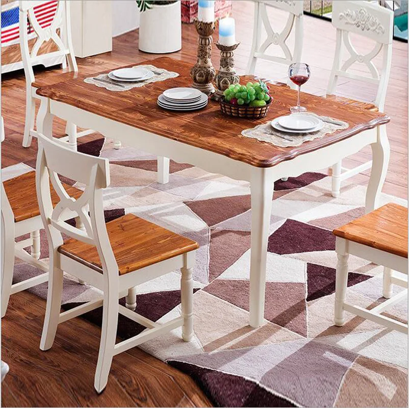 Итальянский обеденный стол в античном стиле роскошный из 100% цельного дерева