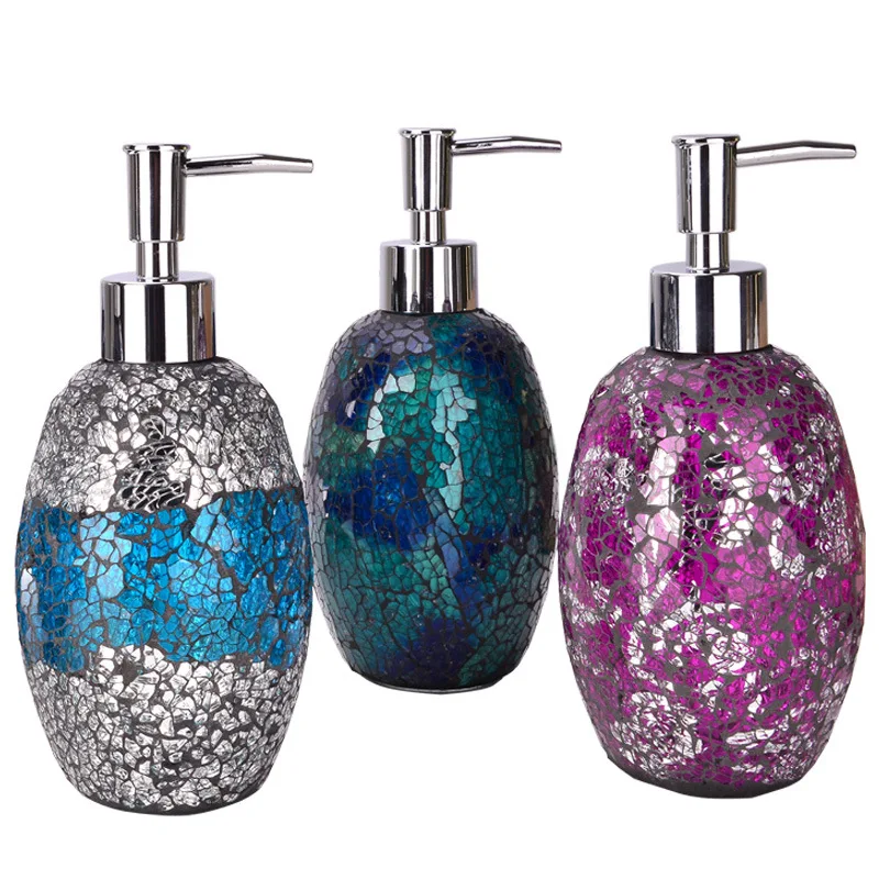 

European style gift box soap dispenser glass bottle shower gel hotel supplies handheld soap dispenser kitchen