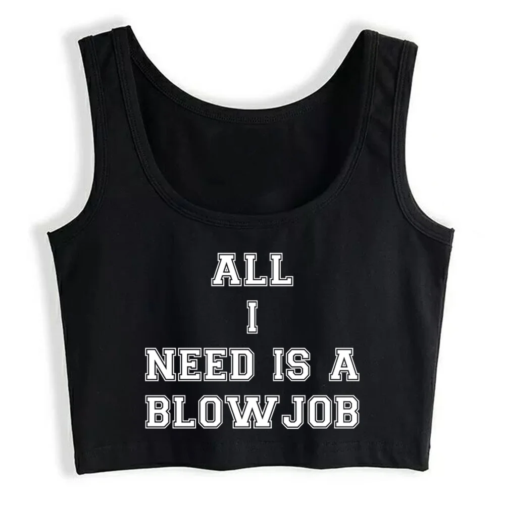 

Crop Top Women Blowjob Emo Grunge Y2k Aesthetic Tank Top Female Clothes