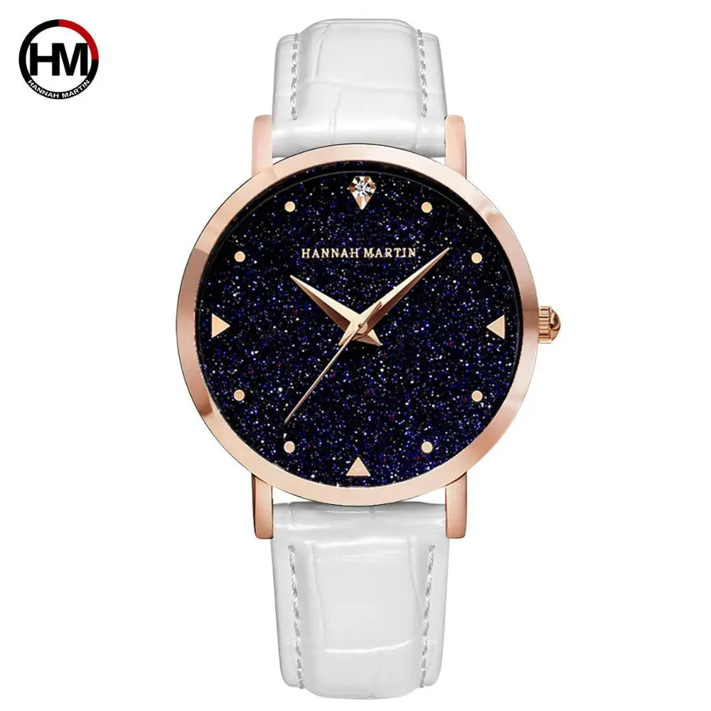 Fantasy star mirror+ инкрустированные женские часы со стразами модный трендовый ремень водонепроницаемые повседневные кварцевые часы корейские немеханические - Цвет: white-A