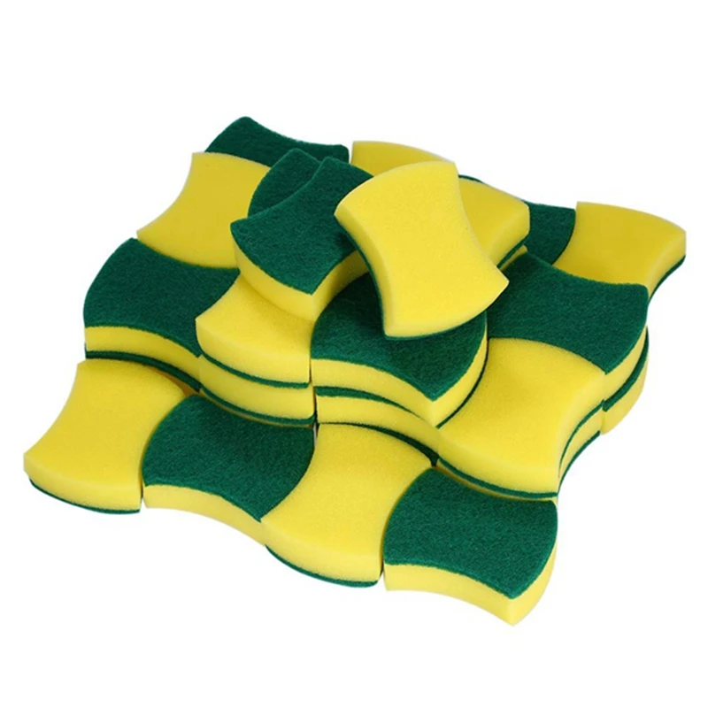 Горячая XD-30pcs многоцелевой двусторонний губка для мытья посуды Скраб Губка