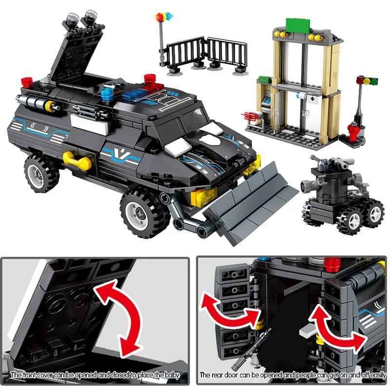 City Swat Armored Vehicle Model Building Blocks Police Truck Car Figures Bricks Education Toys For Children | Игрушки и хобби