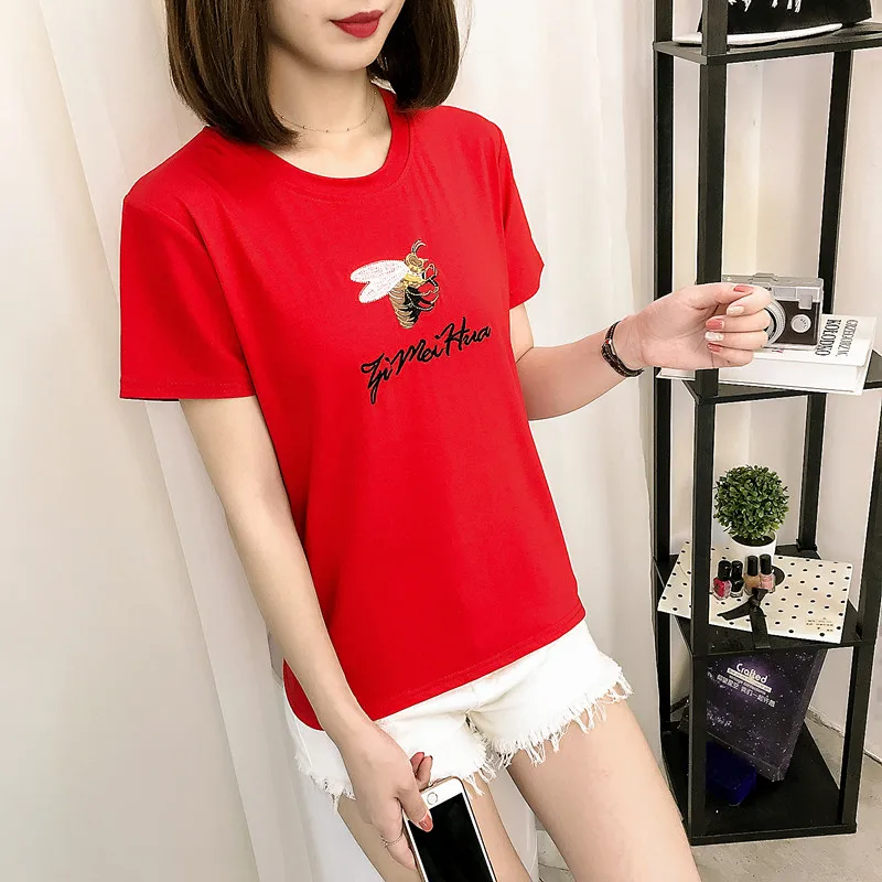 Новая летняя женская короткая футболка Летняя Сексуальная с коротким рукавом