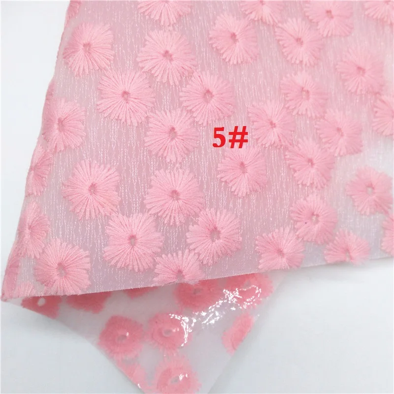 Glitterwishcome 21X29 см A4 Размер Вышивка Цветы на чистой ткани листы для бантов, GM617A - Цвет: 5