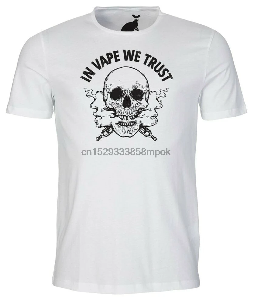 В вейпе мы доверяем Мужская футболка с рисунком черепа для дизайна татуировок