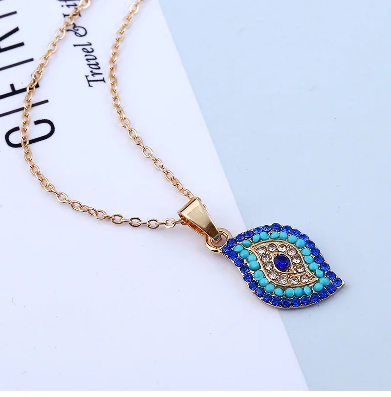 Клен 2000 новые стразы ожерелье волшебный глаз четыре части женские турецкие