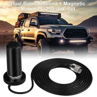 dual band vhf uhf hh n2rs antenna with magnetic mount 5m rg316 cable for car vehicle mobile radio qyt tyt baojie